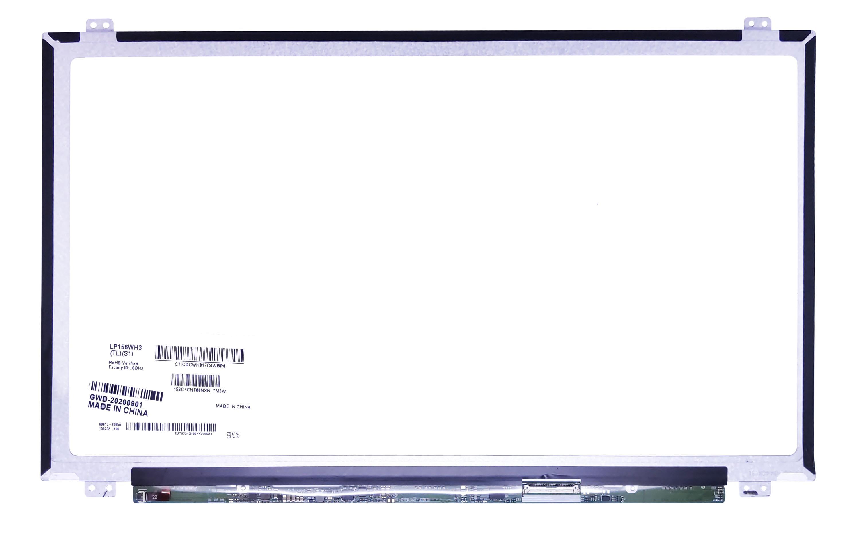 Матрица для ноутбука 15,6" Slim 40 pin справа 1366x768 LED крепления сверху матовая для LG/Philips LP156WH3 TL S1