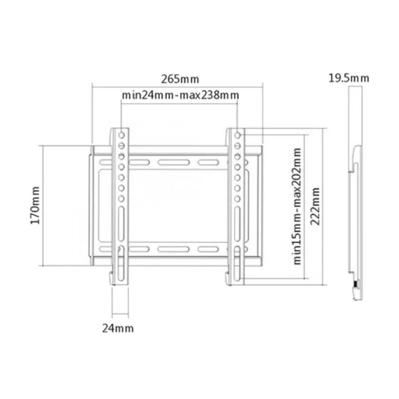 Крепление для телевизора Brateck KL22-22F настенное 23-42" (tf5644) - фото 6