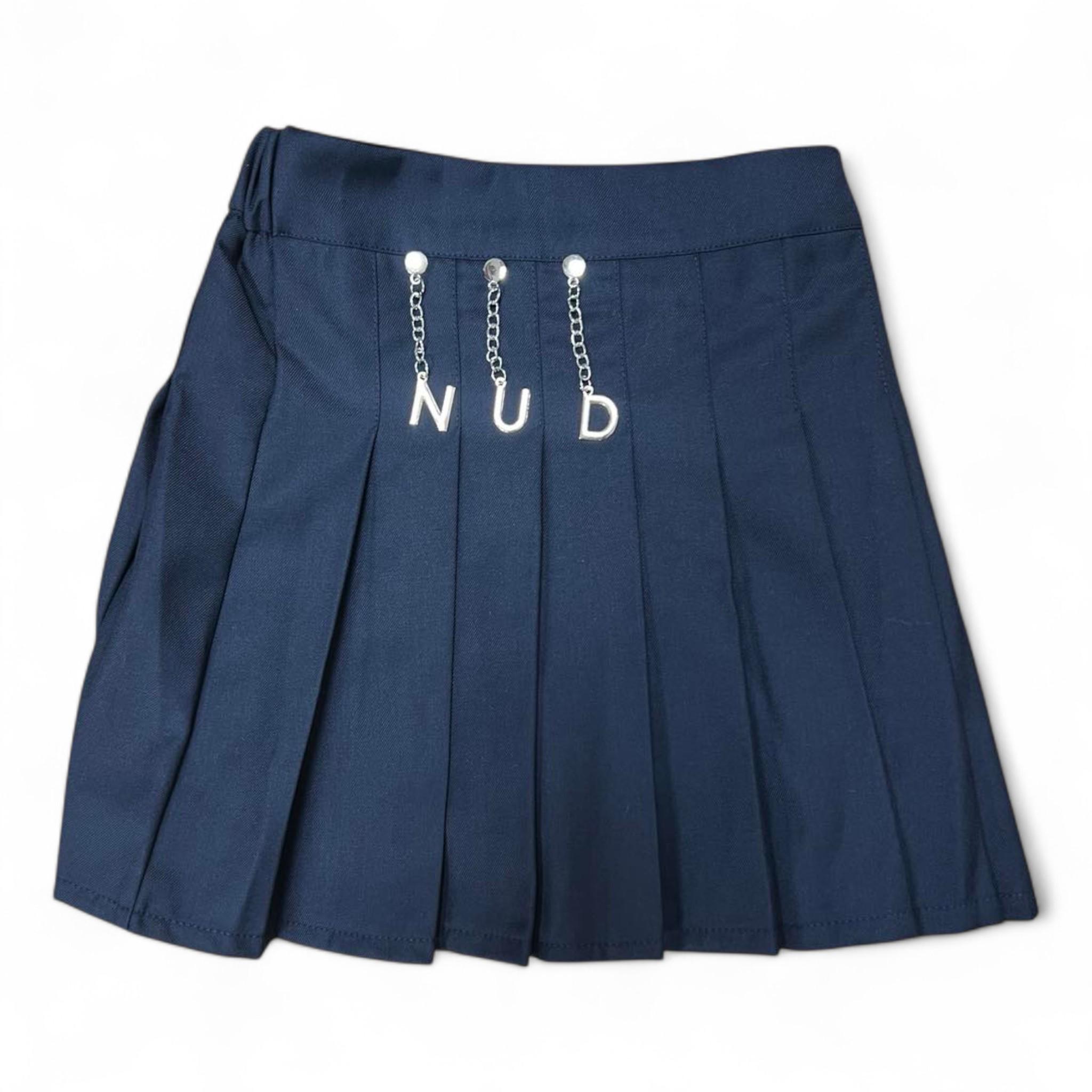 Юбка для девочки Kids школьная на резинке с вшитыми шортами 160 см Blue (S_ZQ16021Blue/160)