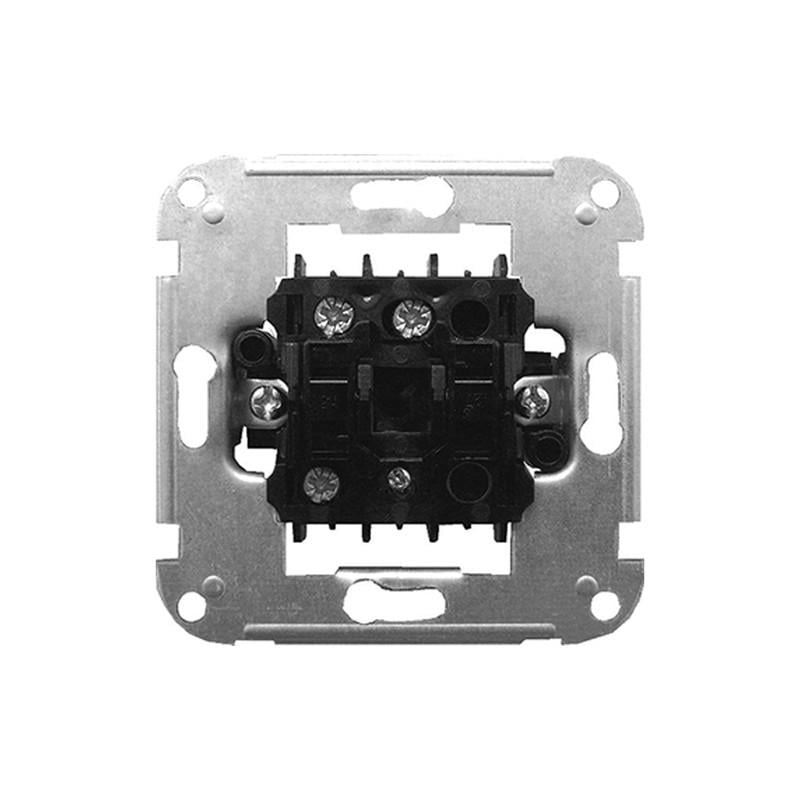 Механизм выключателя одноклавишного лестничного E.NEXT e.mz.11272.s2w.l с подсветкой (ins0010012)