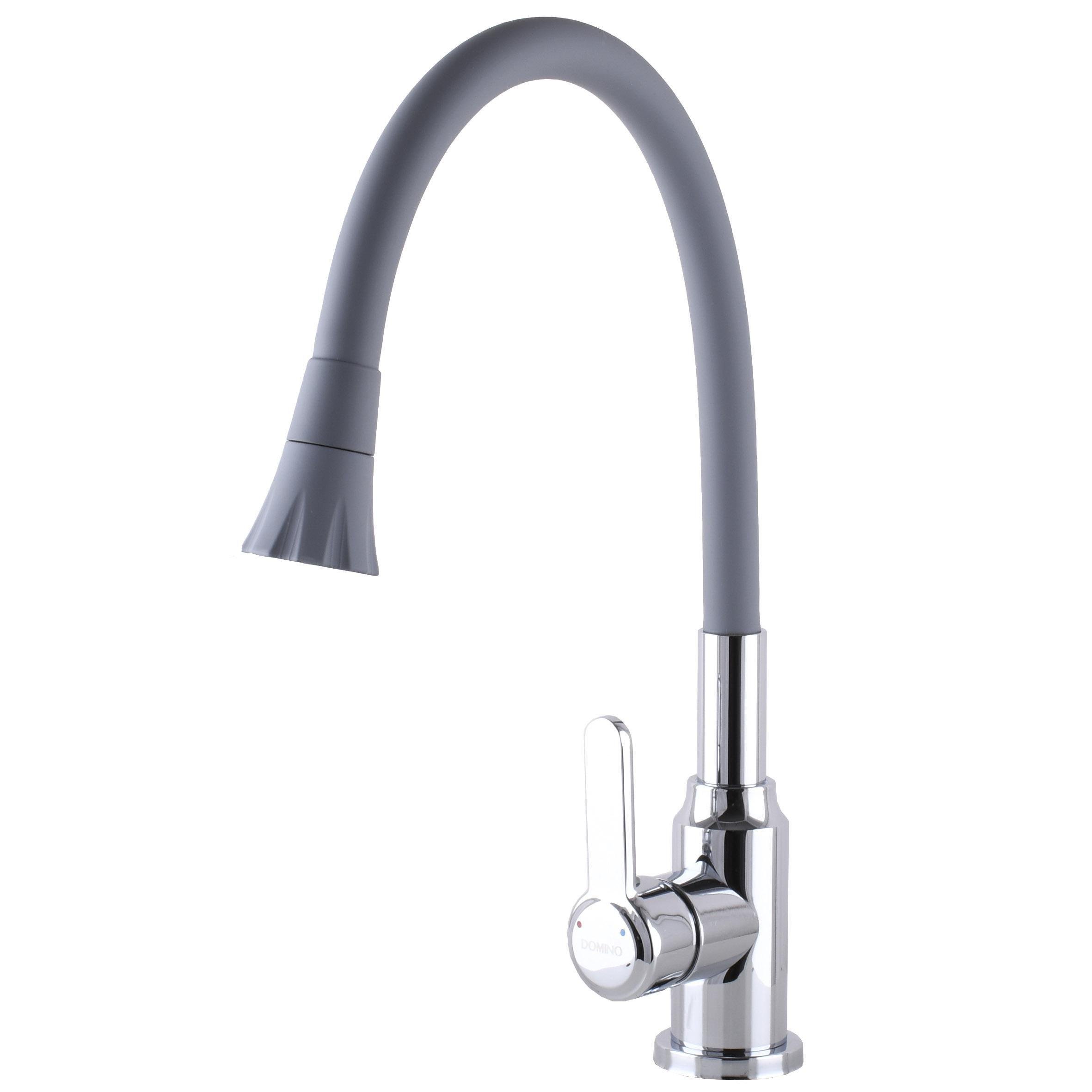 Кран на кухню DOMINO Хром/Серый (25215) Кран на кухню DOMINO Хром/Серый (25215)