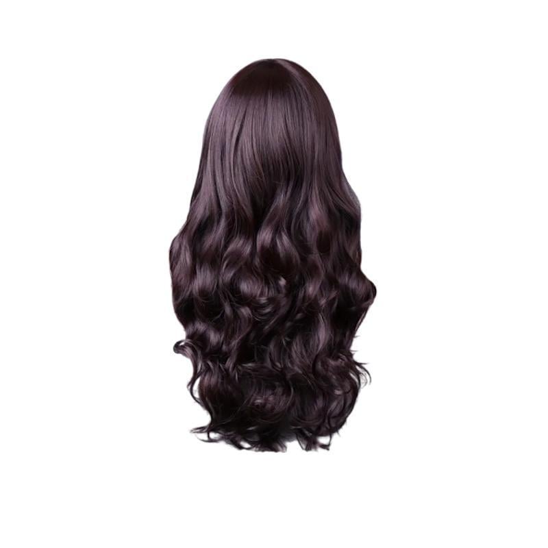 Парик женский без пробора с челкой 66,04 см Черно-коричневый