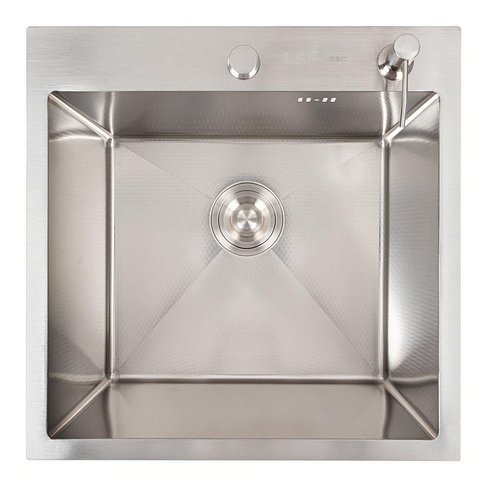 Мийка для кухні Valeso нержавійка сифон круглий 3,0/0,8 50х50 см
