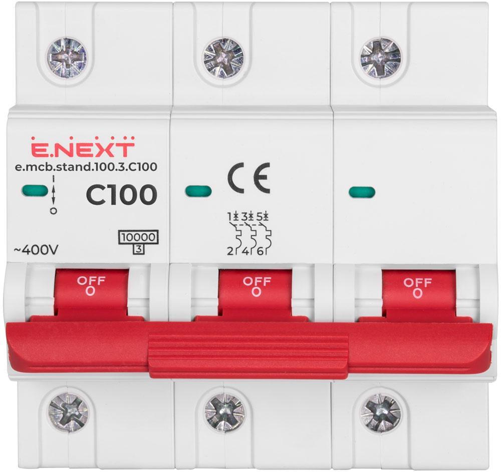 Автоматический выключатель E.NEXT e.mcb.stand.100 100A 3P тип С - фото 2 Автоматический выключатель E.NEXT e.mcb.stand.100 100A 3P тип С - фото 2