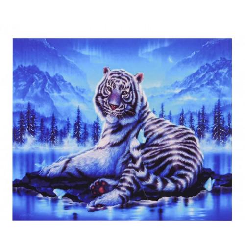 Алмазна мозаїка Тигр у снігових горах на полотні з підрамником 30х40 см (GB72748)