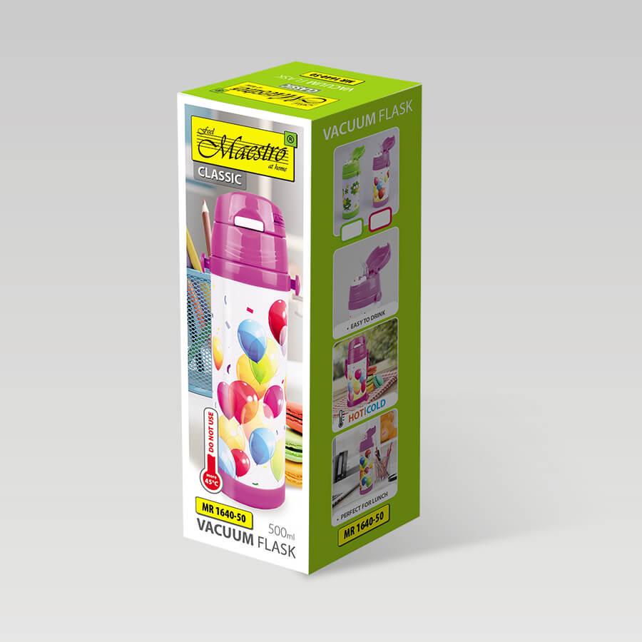 Термос питний Maestro дитячий з нержавіючої сталі 0,5 л Зелений (MR-1640-50) - фото 3