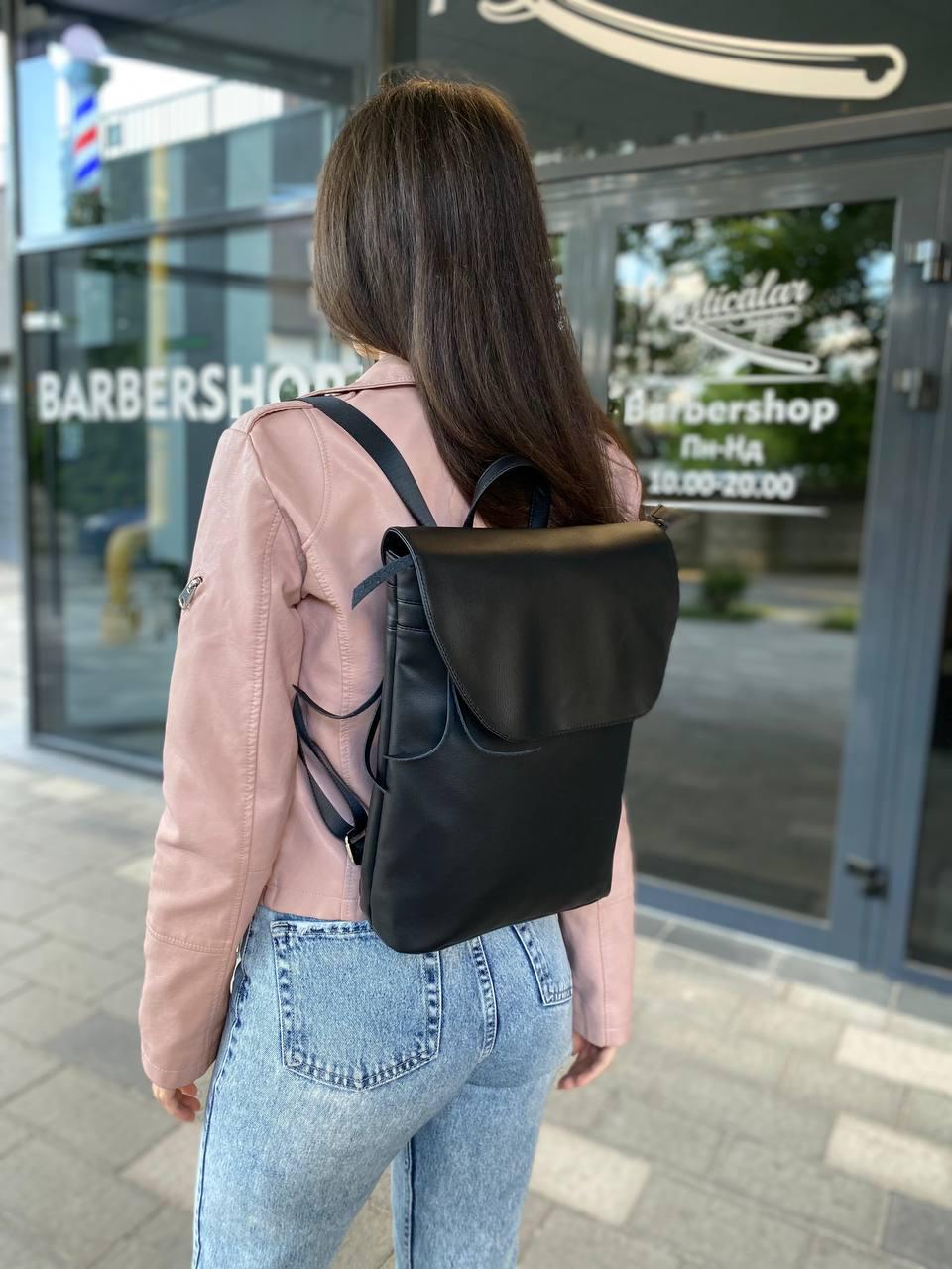 Городской рюкзак женский экокожа Черный (35834853)