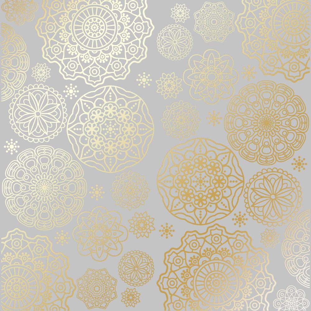 Лист бумаги односторонний Golden Napkins с фольгированием 30,5х30,5 см Gray