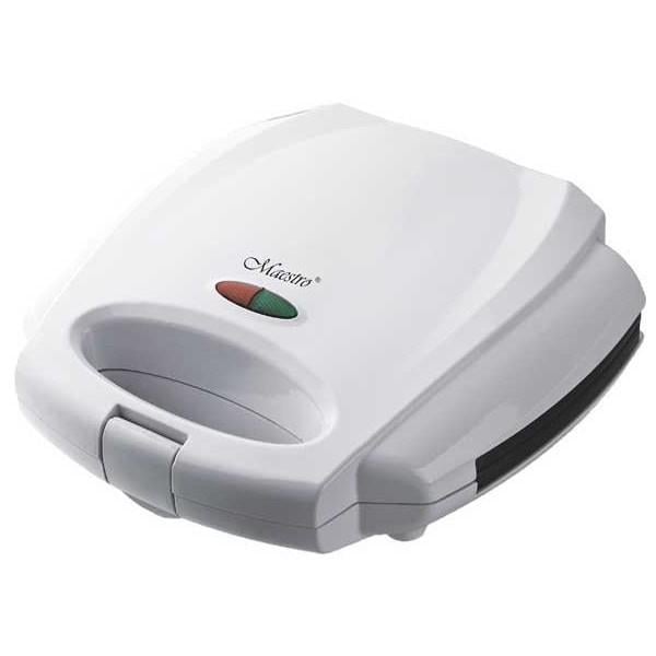 Сэндвичница-гриль/бутербродница Maestro MR-710 для дома с индикатором работы и антипригарным покрытием Белый