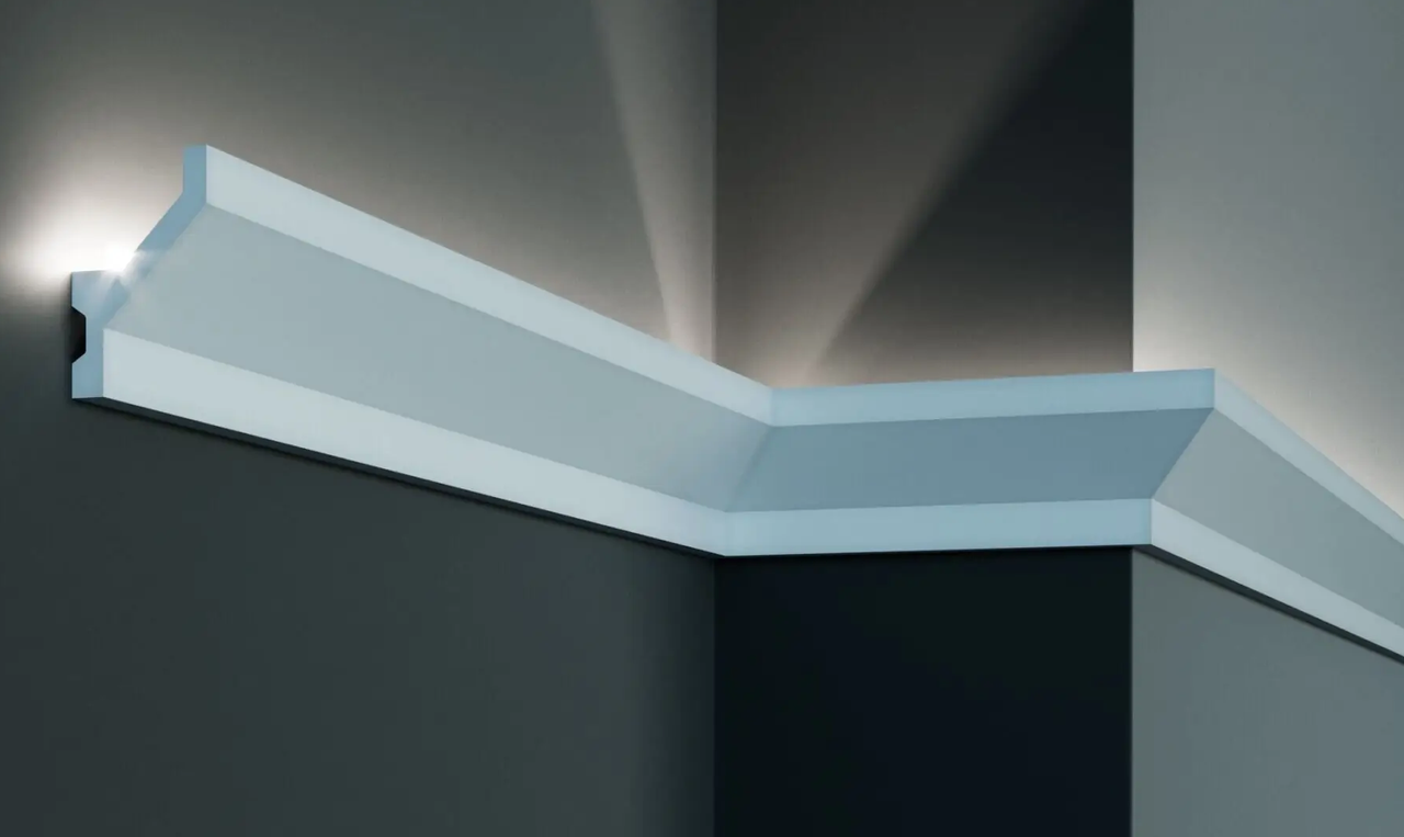 Карниз поліуретановий Tesori KF 721 серія F жорсткий 2000 мм (2328459747)