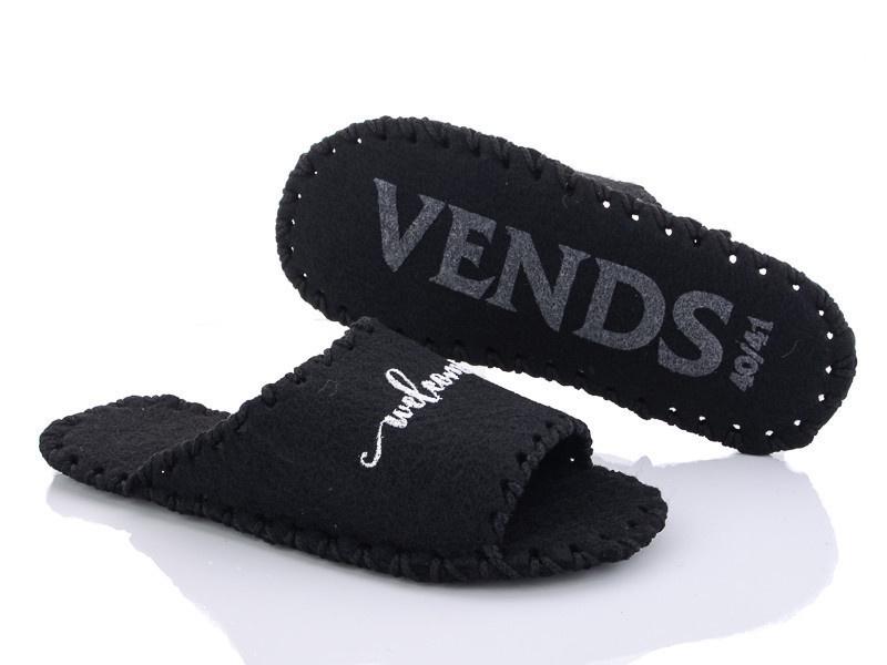 Тапочки фетровые мужские VENDS 333 р. 44-45 Черный