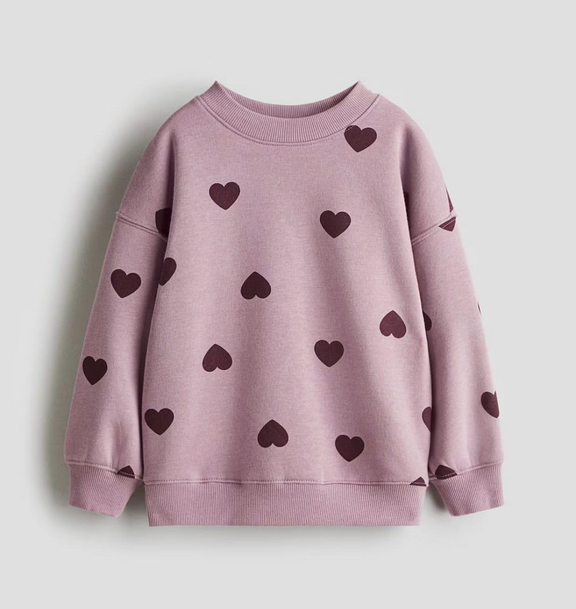 Свитшот детский H&M утепленный 98-104 см Розовый (432567)