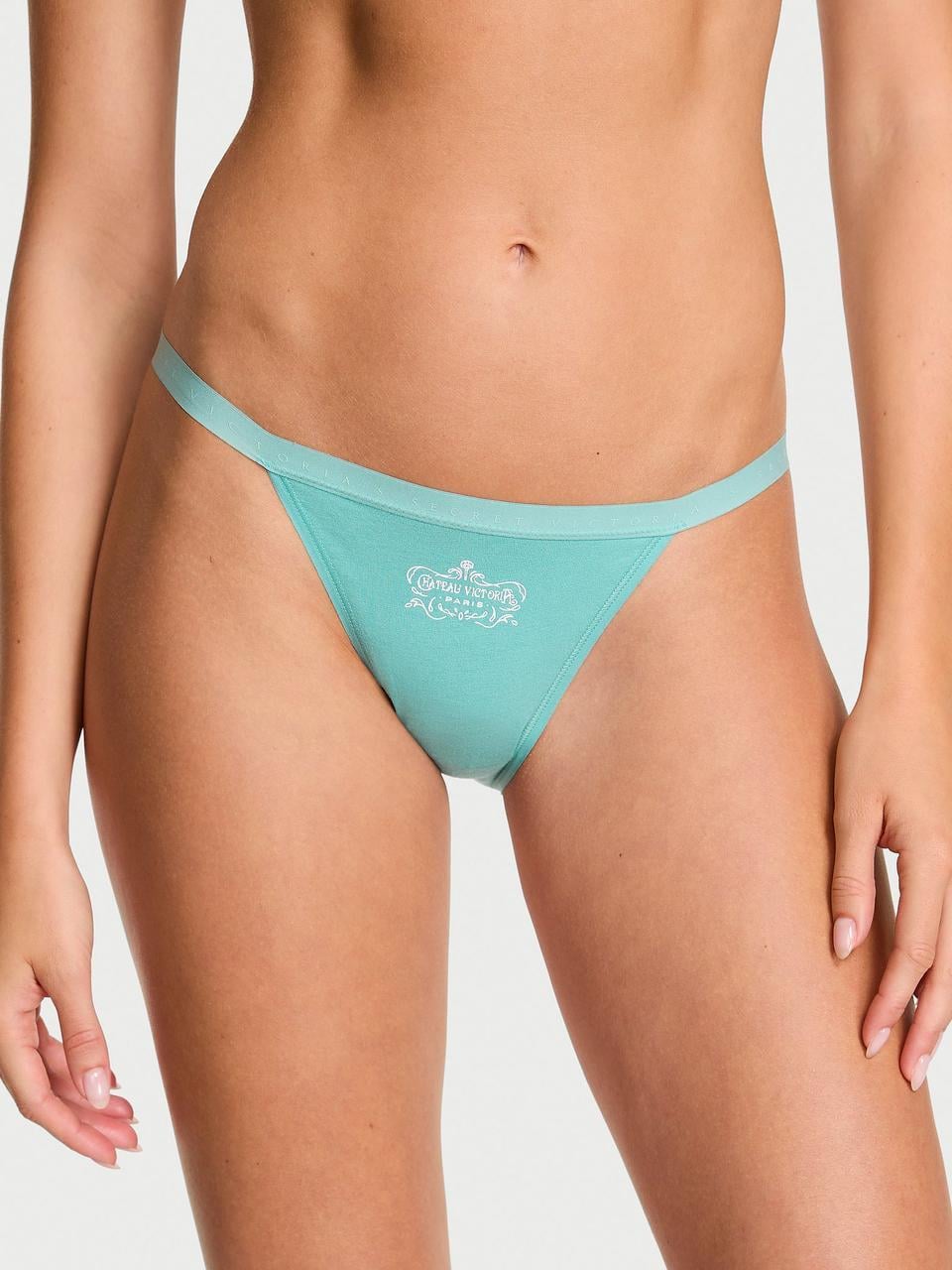 Трусики женские Victoria's Secret Stretch Cotton String Bikini M Зеленый (399752897283)
