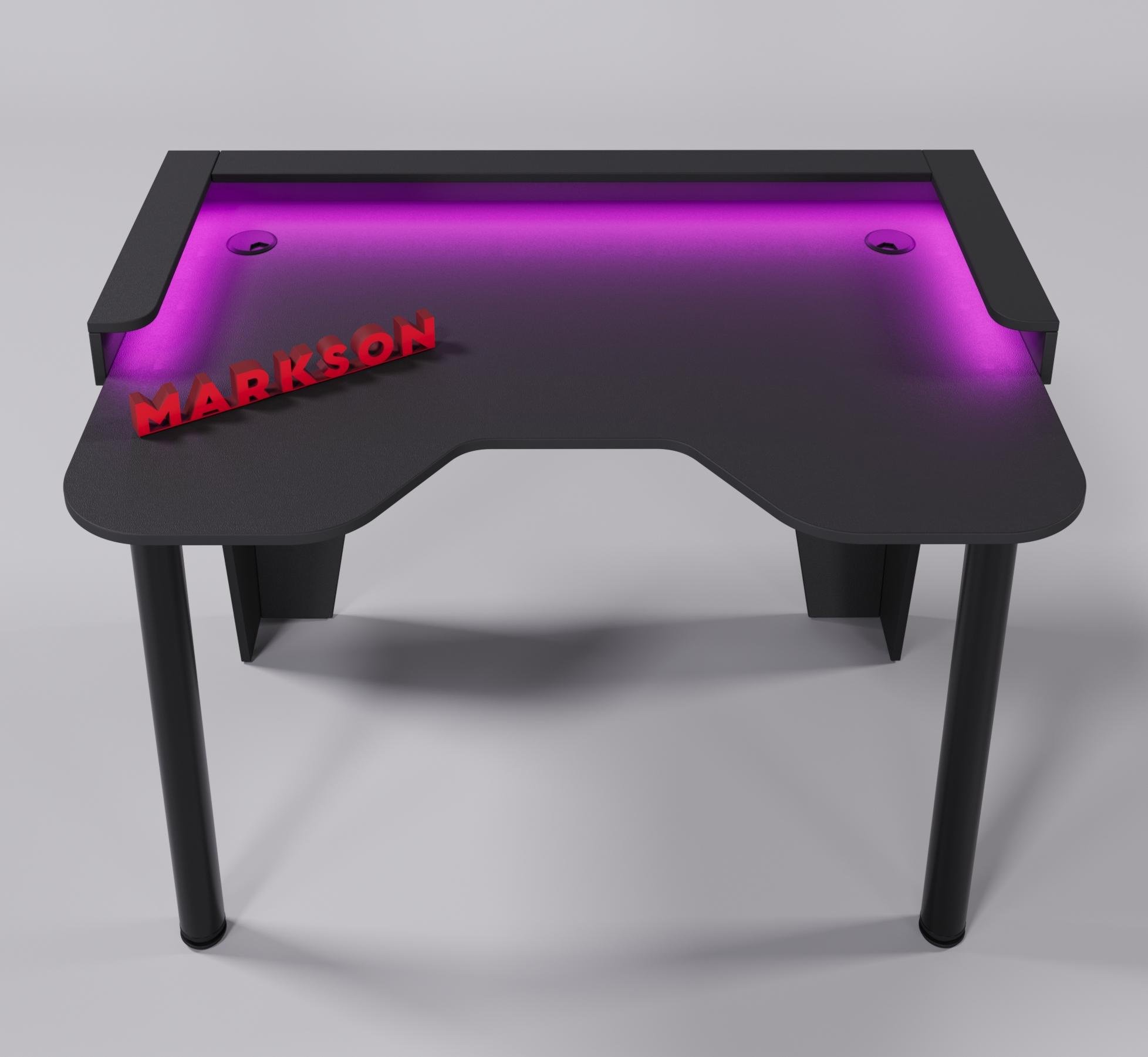 Компьютерный стол игровой STALKER-PRO с RGB подсветкой Черный (MS901)