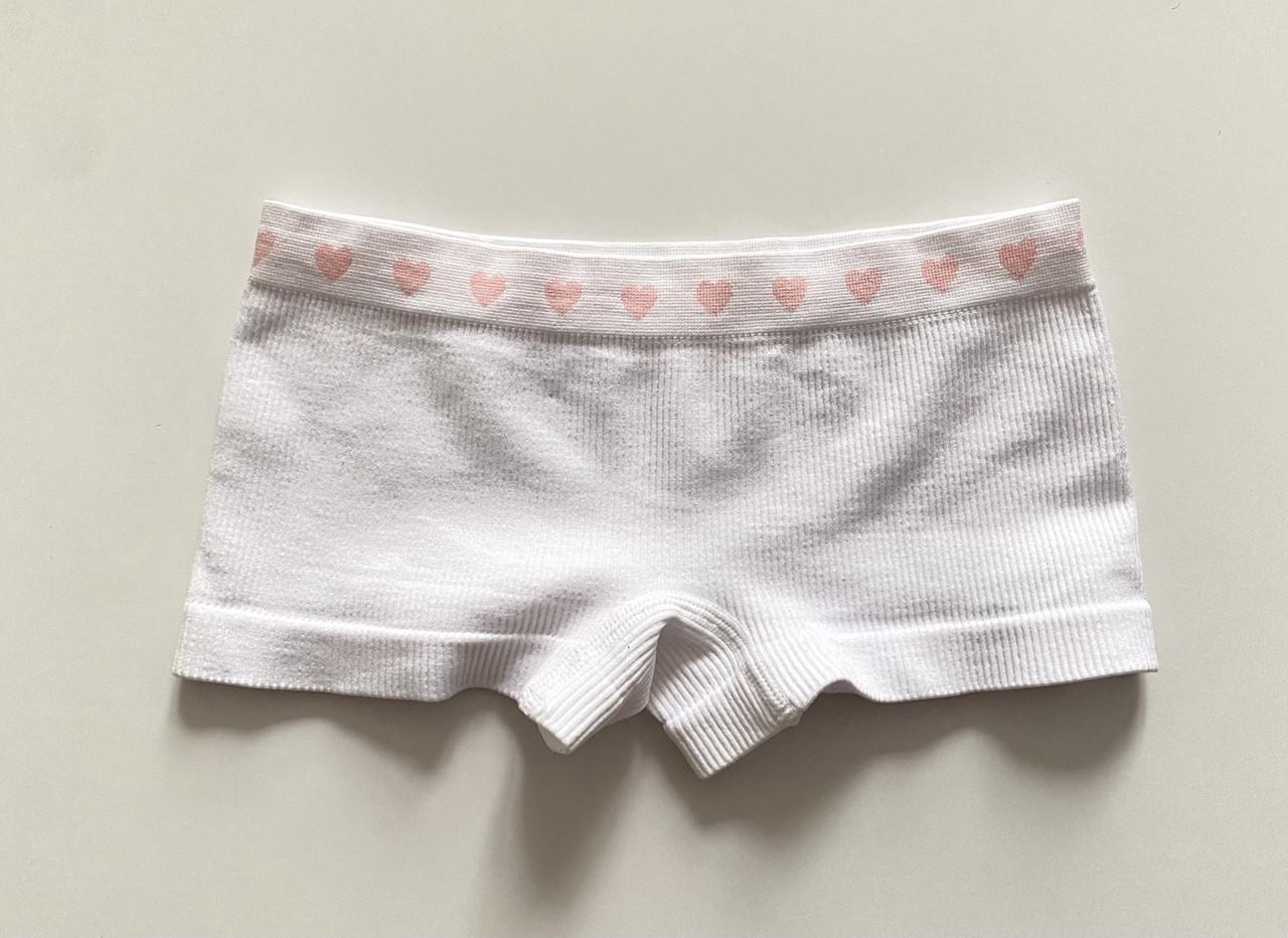 Труси-боксерки на дівчинку з сердечками Primark 128 см на 7-8 років Білий (2617683858)