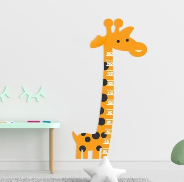 Панно-ростомер из натурального дерева для детской спальни Decart Жираф 146х79 см