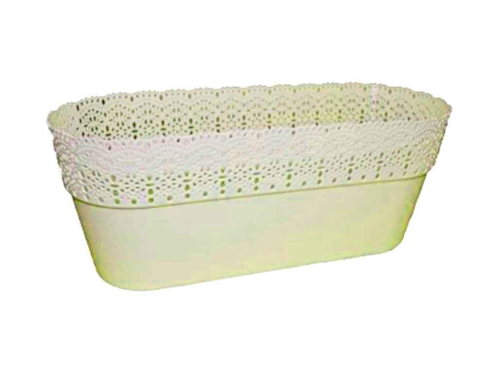 Горщик для квітів балконний Lamela 1,4 л Белла овальний 300 Лимонний (798246)