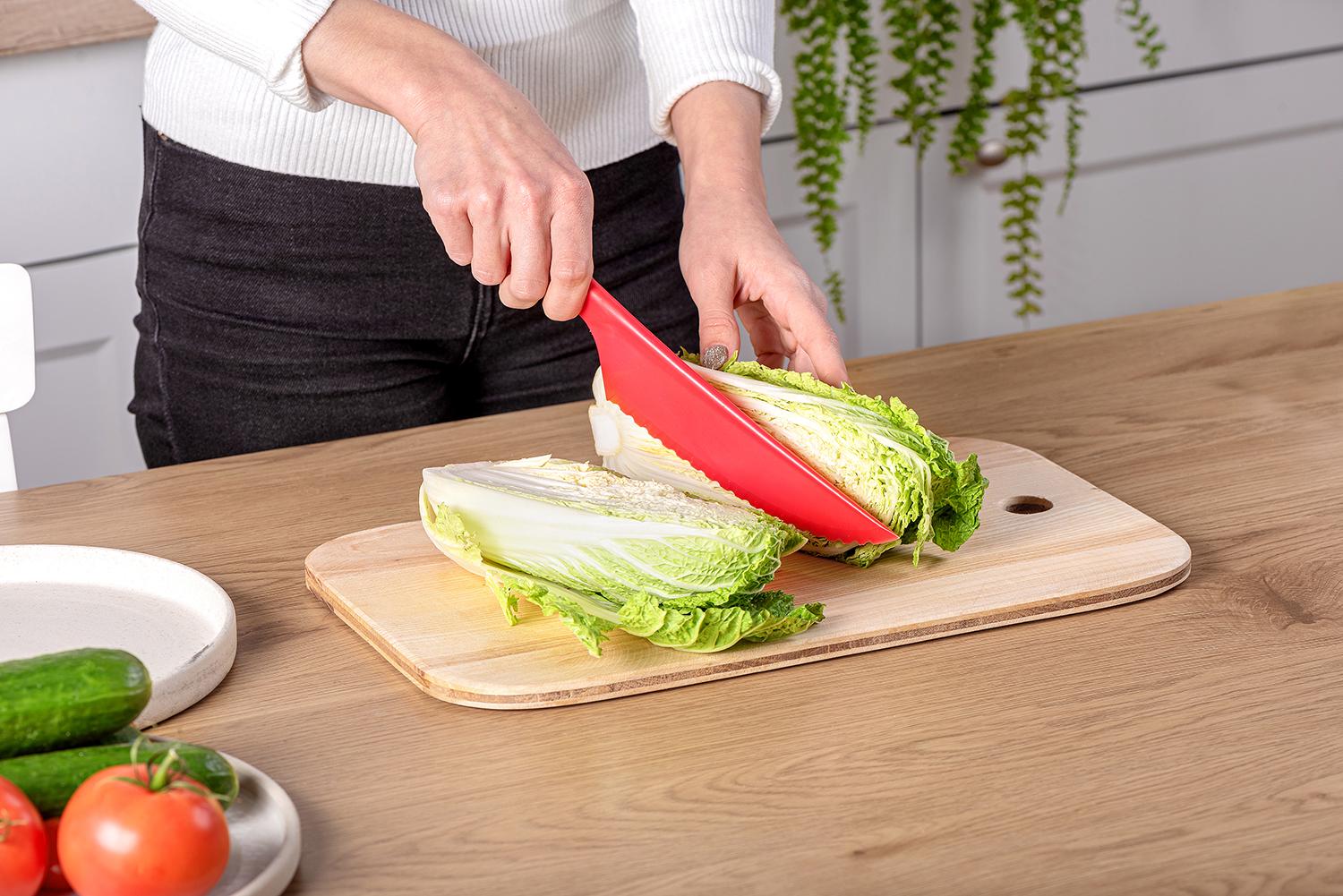 Кухонний ніж пластиковий Kitchette для силіконового килимка 30,5 см Рожевий (1806200137) - фото 13 Кухонний ніж пластиковий Kitchette для силіконового килимка 30,5 см Рожевий (1806200137) - фото 13