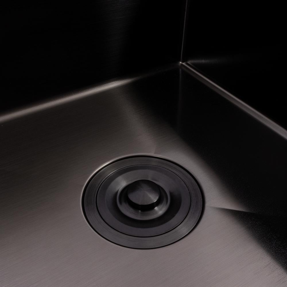 Кухонна мийка Valeso Handmade PVD СМ монтаж під стільницю 44х44 см Чорний - фото 2