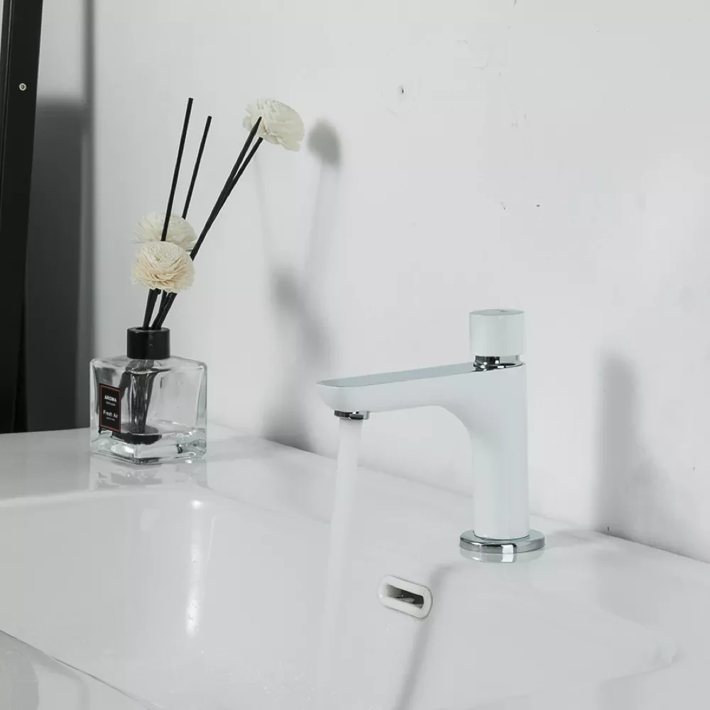 Кран-дозатор для умивальника Gappo G5148 на одну воду Білий/Хром (G5148) - фото 2 Кран-дозатор для умивальника Gappo G5148 на одну воду Білий/Хром (G5148) - фото 2