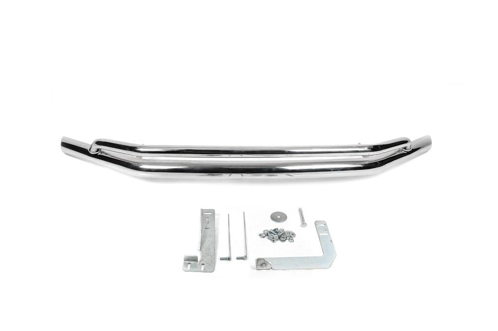 Передняя защита ST017 70 на 48 мм CAN для Volkswagen Amarok 2010-2022 гг. нержавеющая сталь Хром