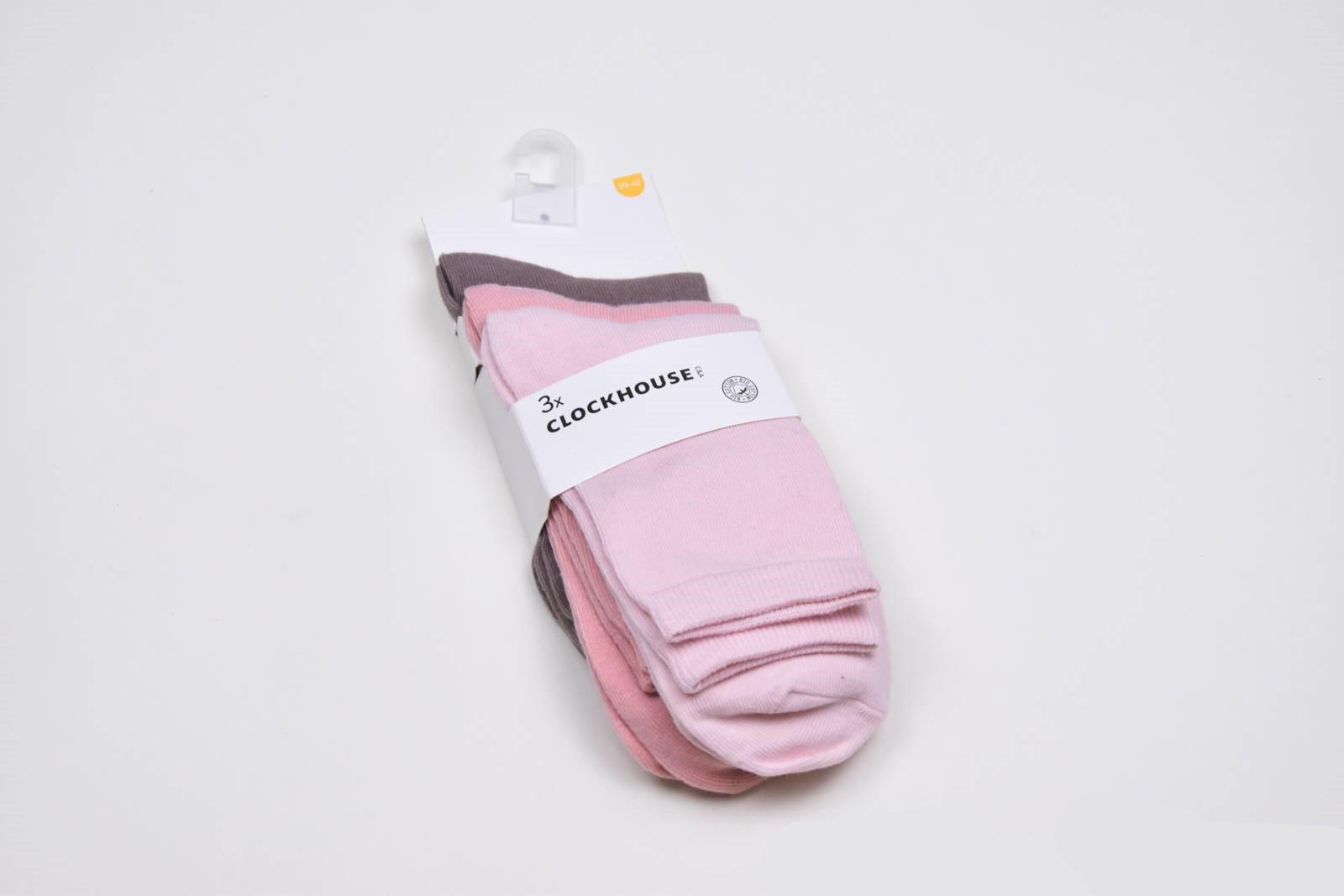 Шкарпетки C&A р. 39-42 3 пари Рожевий (7906079840600)
