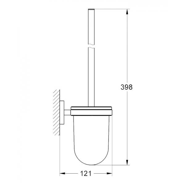 Туалетний йорж GROHE ESSENTIALS 40374001 (28838) - фото 2 Туалетний йорж GROHE ESSENTIALS 40374001 (28838) - фото 2
