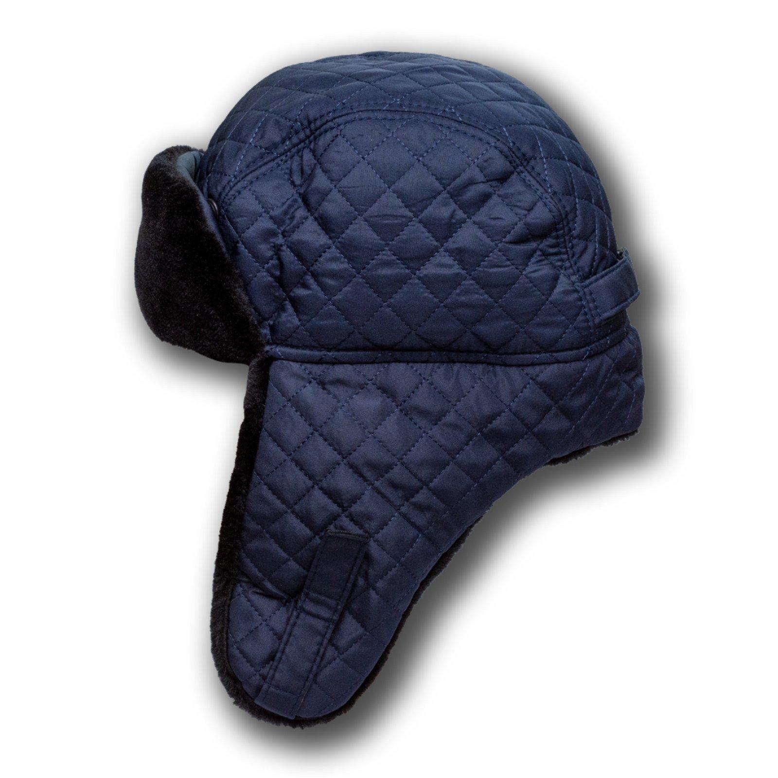 Ушанка стеганая Lider из плащевки на утепленной подкладке 55-60 см Синий (26856935) Ушанка стеганая Lider из плащевки на утепленной подкладке 55-60 см Синий (26856935)