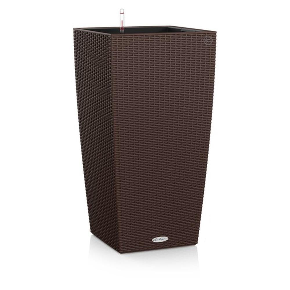 Умный горшок Lechuza Cubico Cottage 40 квадратный 31л 40x76 см Мокко