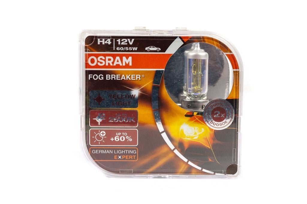 Лампи головного світла Osram H4 60/55W Fog Breaker 62193FBR Osram скло