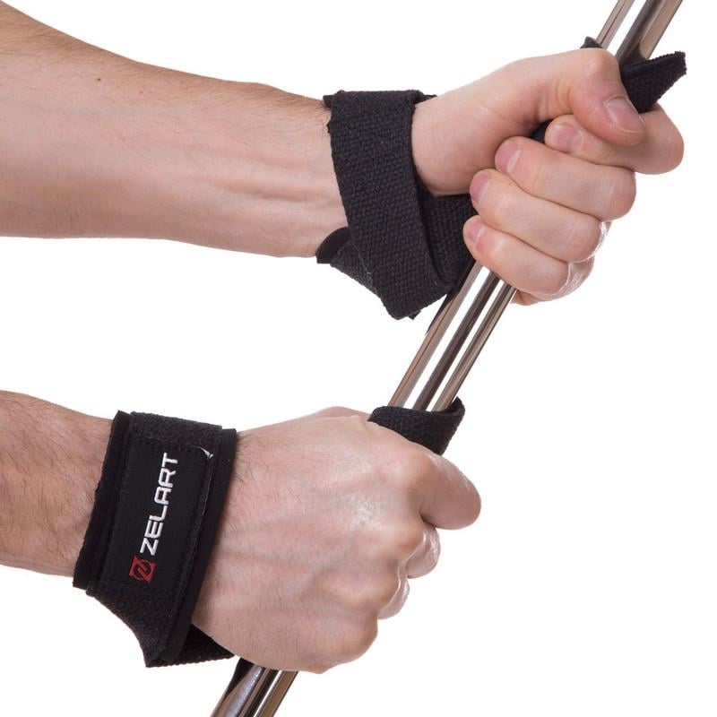 Лямки для тяги Zelart SB-167065 полиэстер 52х3,8 см 2 шт. Черный (SB-167065) - фото 3