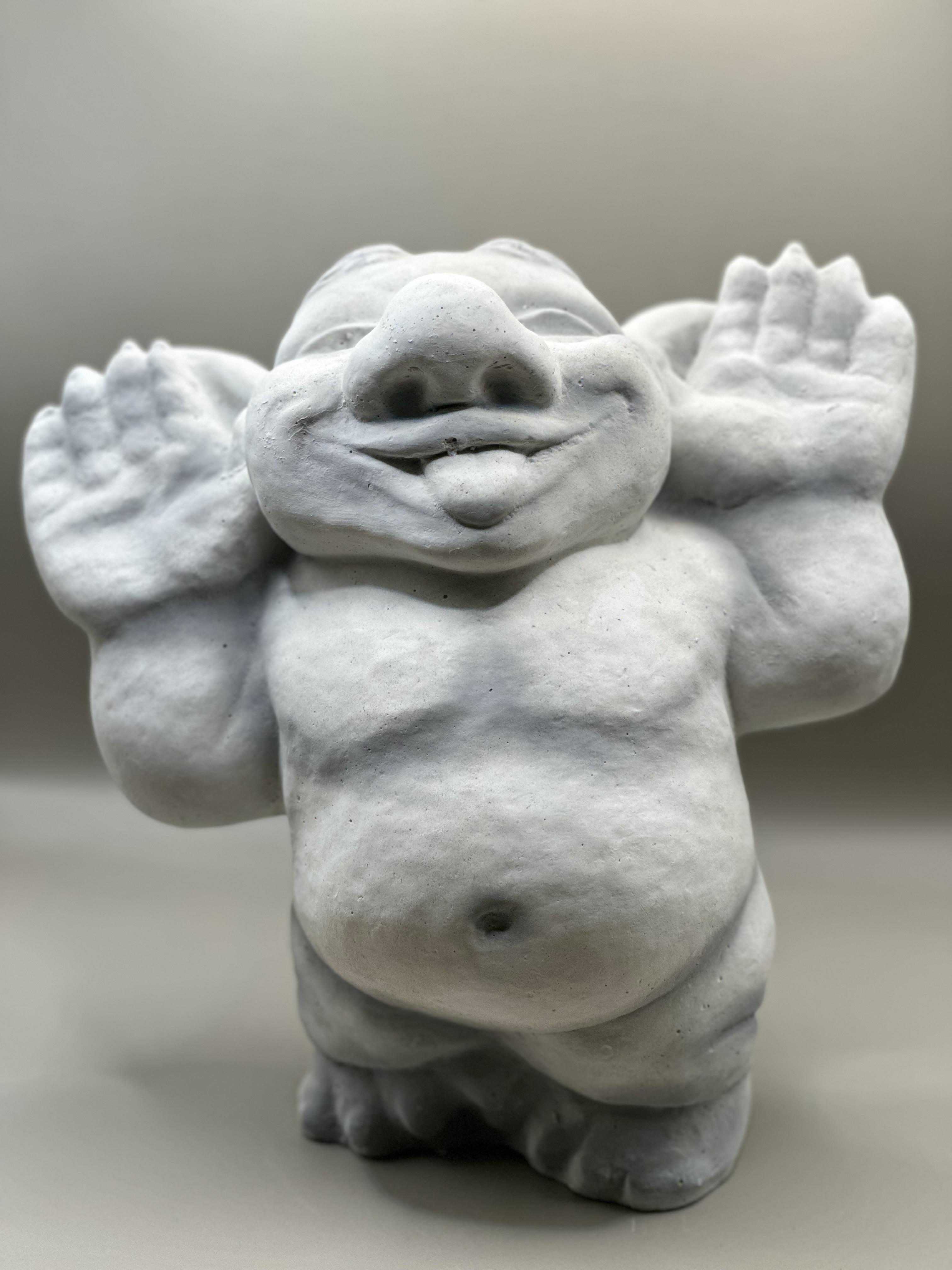 Садовая фигура/статуэтка Троль Грюндер из цемента ручная работа 22 см (64044)