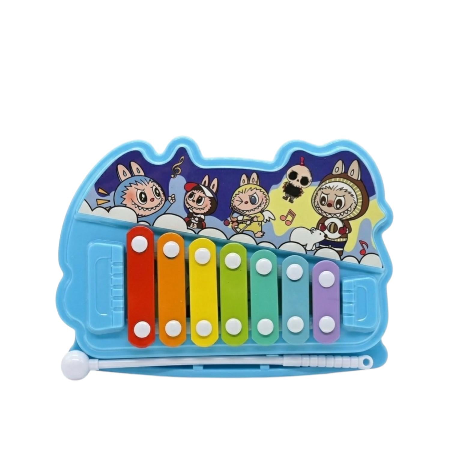 Дитячий музичний ксилофон 9388-170 Лабубу з паличкою на аркуші Дитячий музичний ксилофон 9388-170 Лабубу з паличкою на аркуші