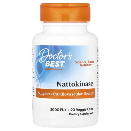 Наттокиназа Doctor's Best Nattokinase 2,000 FUs 90 растительных капс. (DRB-00125)