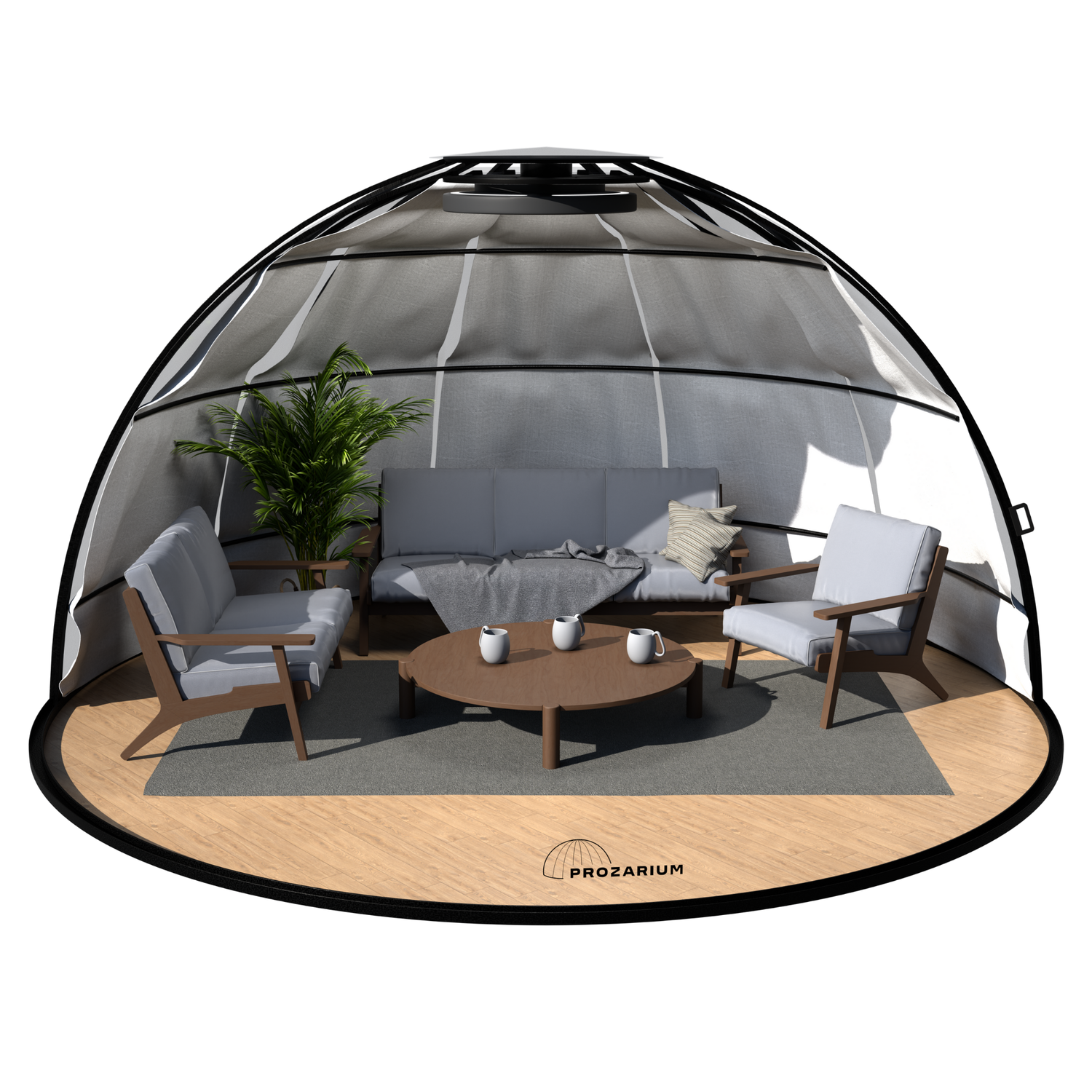 Купольная беседка Prozarium с половиной открывания