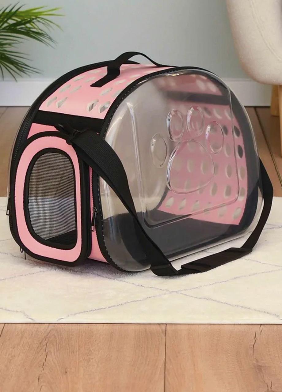 Сумка-переноска для животных Over Zoo прозрачная до 6 кг Розовый (665413)