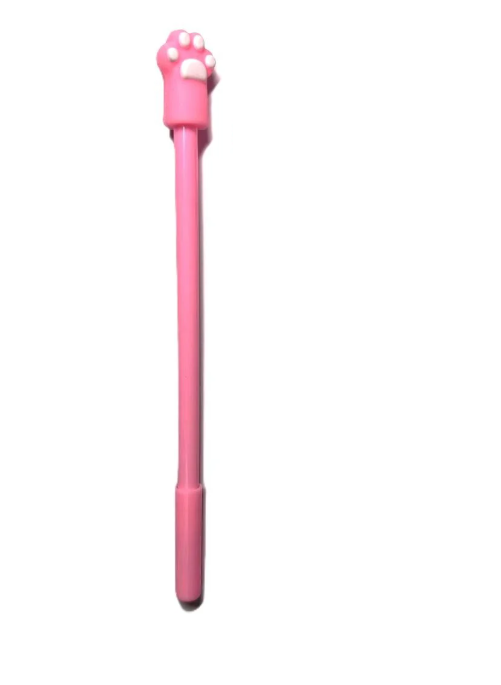 Ручка гелевая черная Cat's Paw Розовый (0295)