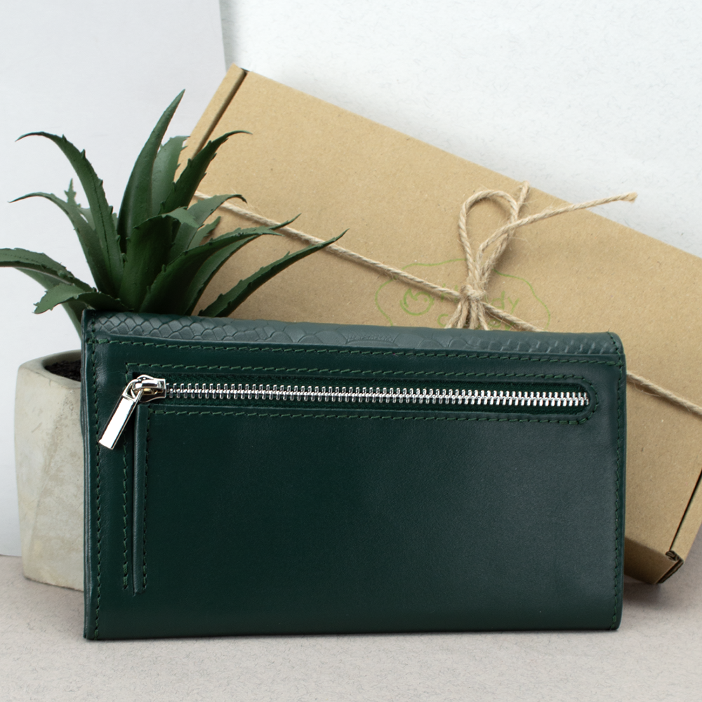 ᐉ Кошелек женский кожаный Leona питон Зеленый (2115433206) • Купить в ...