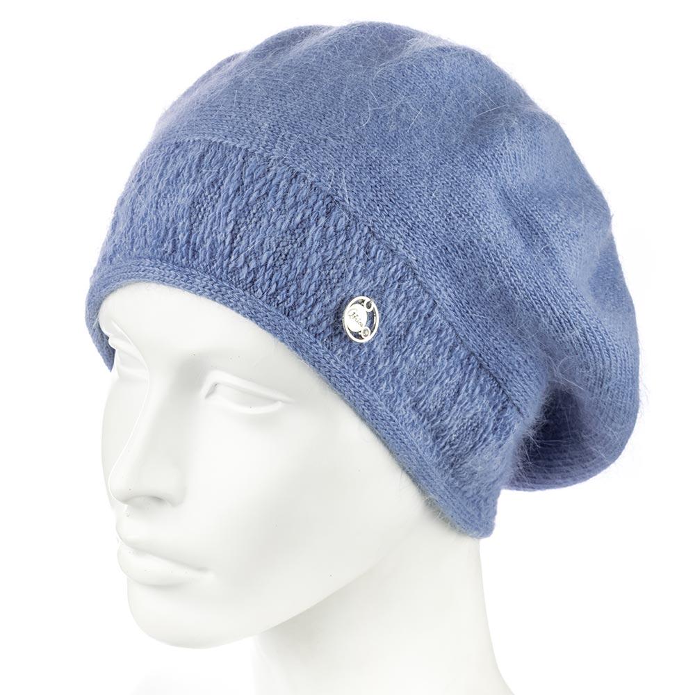 Берет женский зимний Atrics WH913 двойной ангоровый Джинсовый