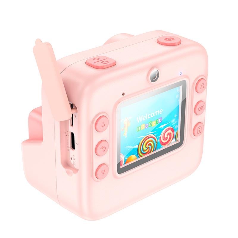 Фотоаппарат Hoco DV200 для детей мгновенная печать 48 Мп 2,0" IPS дисплей 800 мАч Розовый (609094) - фото 2 Фотоаппарат Hoco DV200 для детей мгновенная печать 48 Мп 2,0" IPS дисплей 800 мАч Розовый (609094) - фото 2