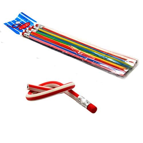 Карандаш графитовый с резинкой Stenson Гибкий 18 см в шарике 5 шт. (ST00404)