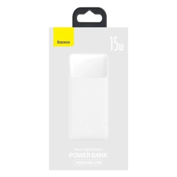 Повербанк Baseus Bipow Digital Display 30000 mAh 15W 3A з підтримкою швидкого заряджання 3A 2USB/1Type-C QC White (11508532) - фото 10