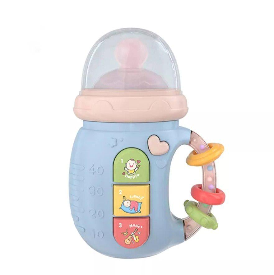 Іграшка розвиваюча музична пляшечка-телефон 5в1 Блакитний (10187) Іграшка розвиваюча музична пляшечка-телефон 5в1 Блакитний (10187)