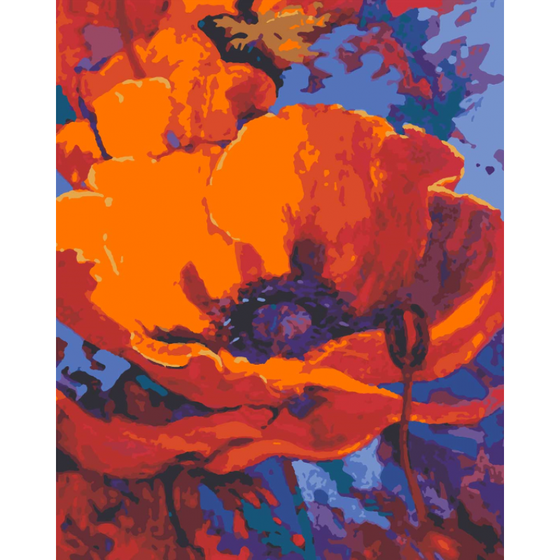 Картина за номерами RB-0020 Багряний р. 40x50 см