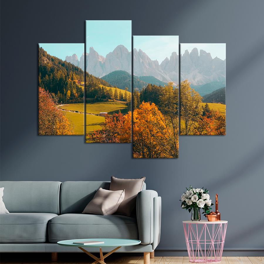 Картина природа Горный пейзаж осенью 129x90 см (A1085-4)