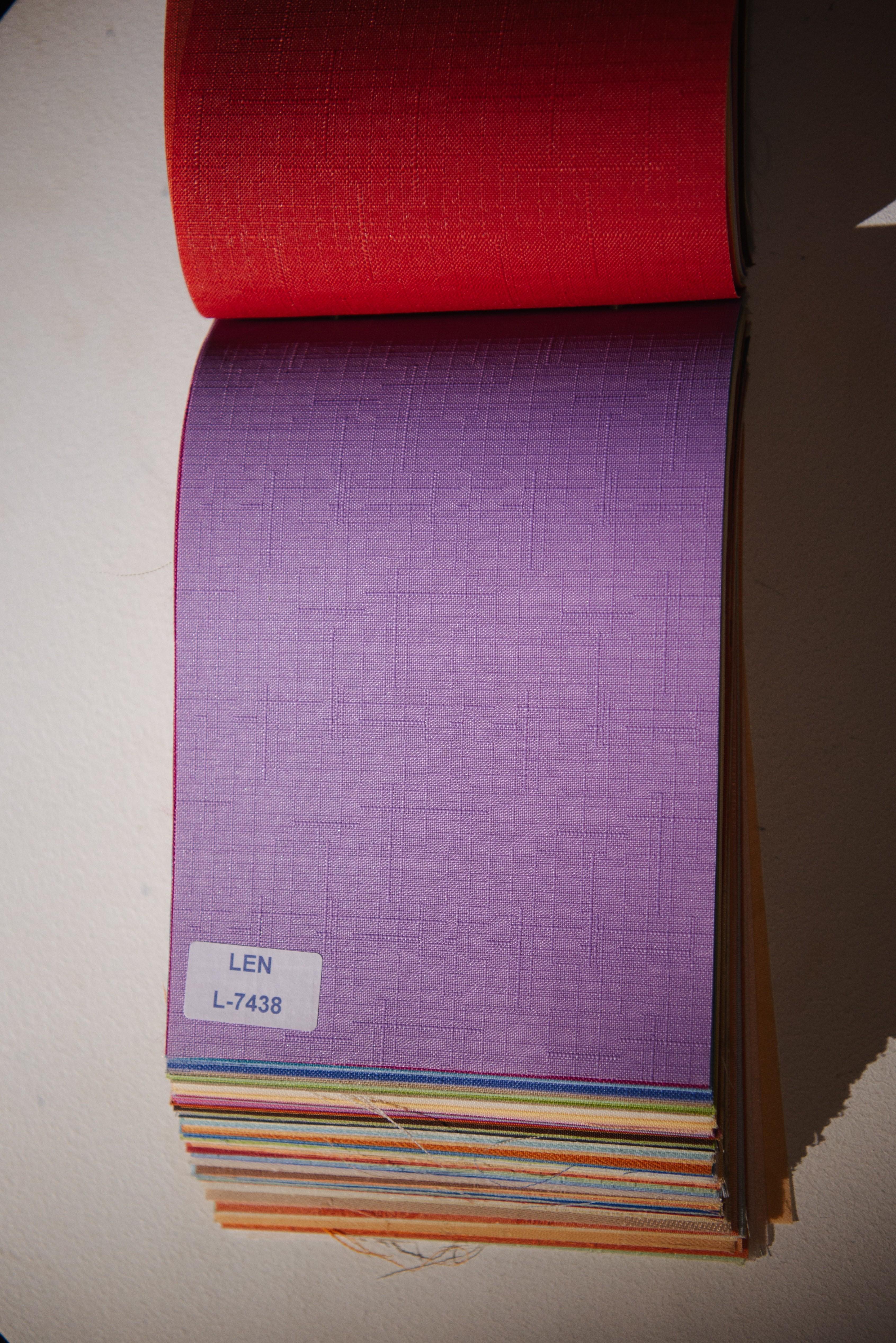 Рулонная штора Лен открытого типа 72,5х130 см Фиолетовый (Len-RSS-01-1241) - фото 3