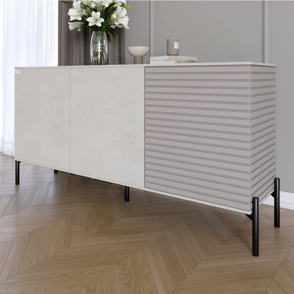 Комод Lion Грей 154x38x76,5 см Бетон/Кашемір (LION-041804)