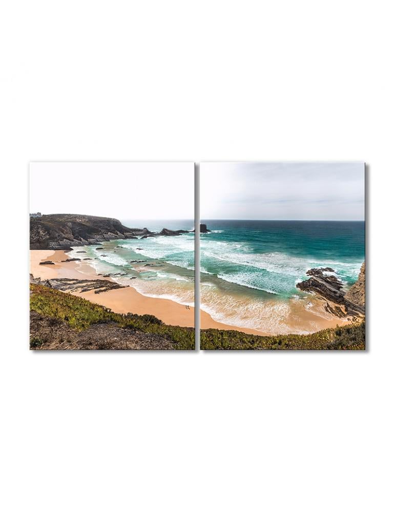 Картина модульная Побережье Португалии 2 модуля 60x90 см