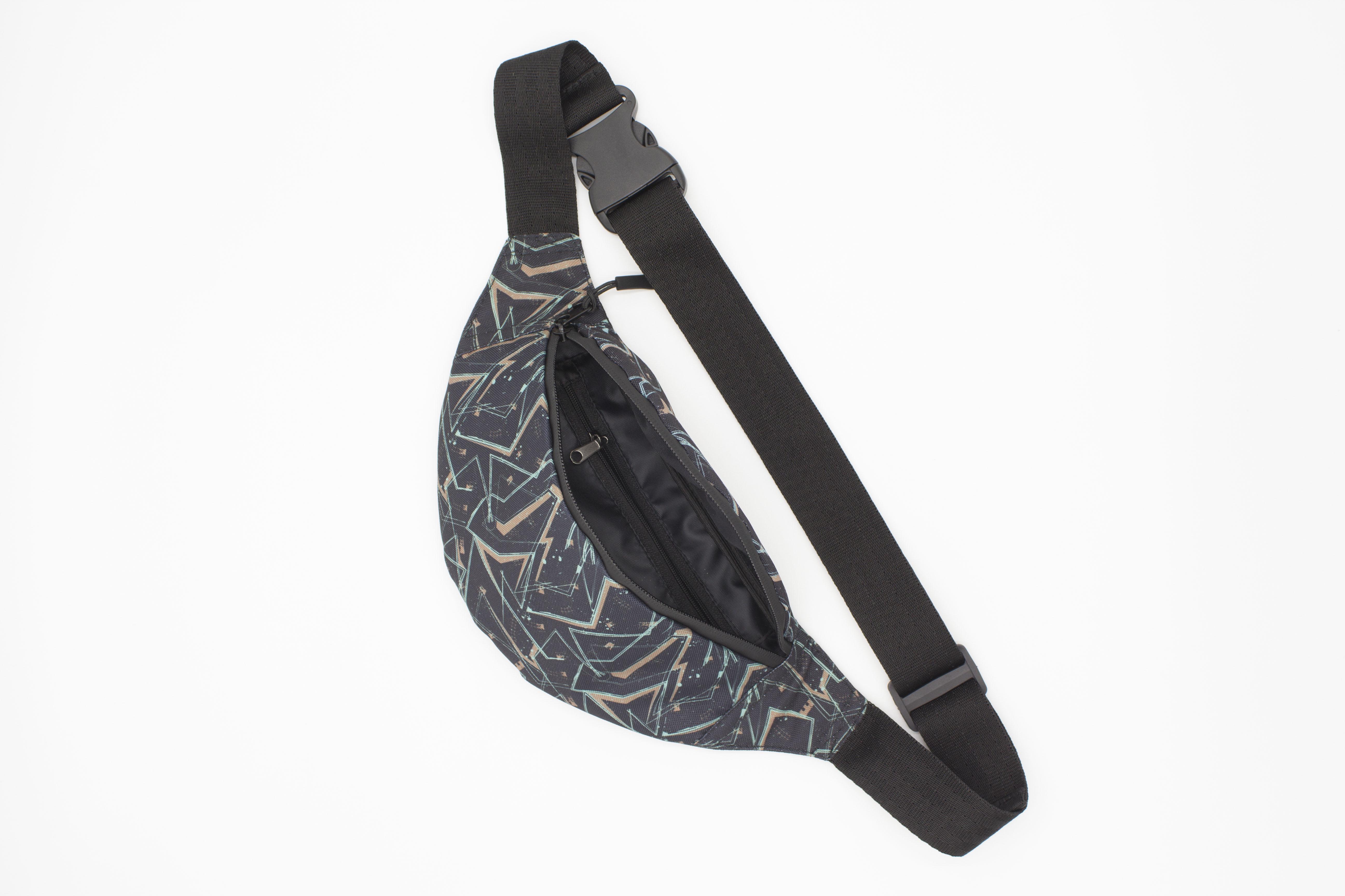 Сумка бананка Геометрія Чорний (BG-006) - фото 3