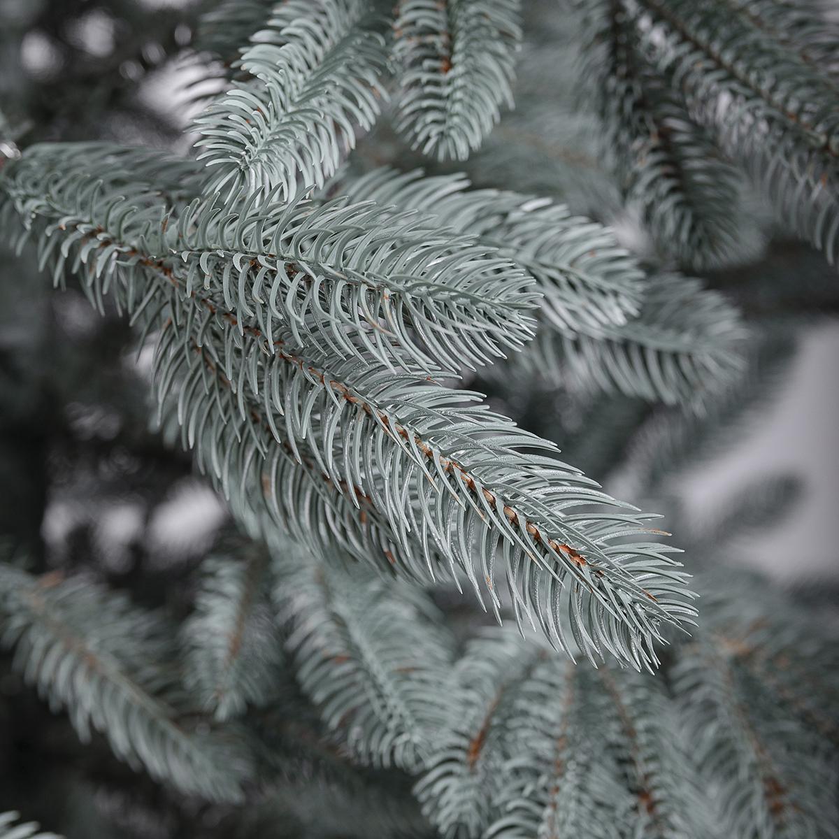 Штучна ялинка лита Буковельська V24 з металевою підставкою 2,30 м Блакитний (NYT15026) - фото 3